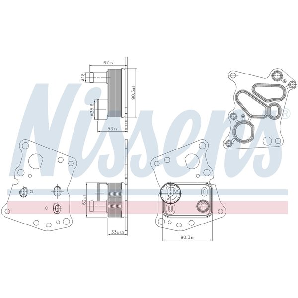 Nissen Oil Cooler, 90943 90943